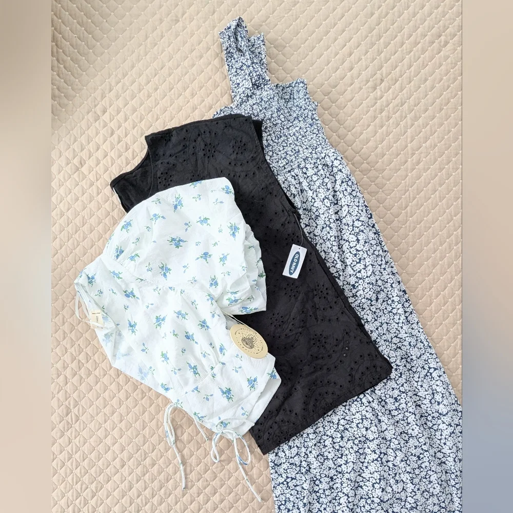 Summer Bundle, 2 Blouses NWT, 1 Dress